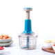 Glory Push Chopper | 800 ml | 3 Stainless Steel Blades | Anti-Slip Silicone | Air Tight Lid | Silicone Supported Base | Efficient String Mechanism | Transparent Jar | Safety Locking Mechanism | Easy to Clean | 1 Year Warranty