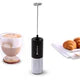 Regalia Milk Frother | Rich and Creamy Froth in Seconds | Stainless Steel Body & Whisk | AA Battery Operated | Blend Lassi, Cold Coffee, Gym Shakes, Whipped Cream | Easy to Clean | Black